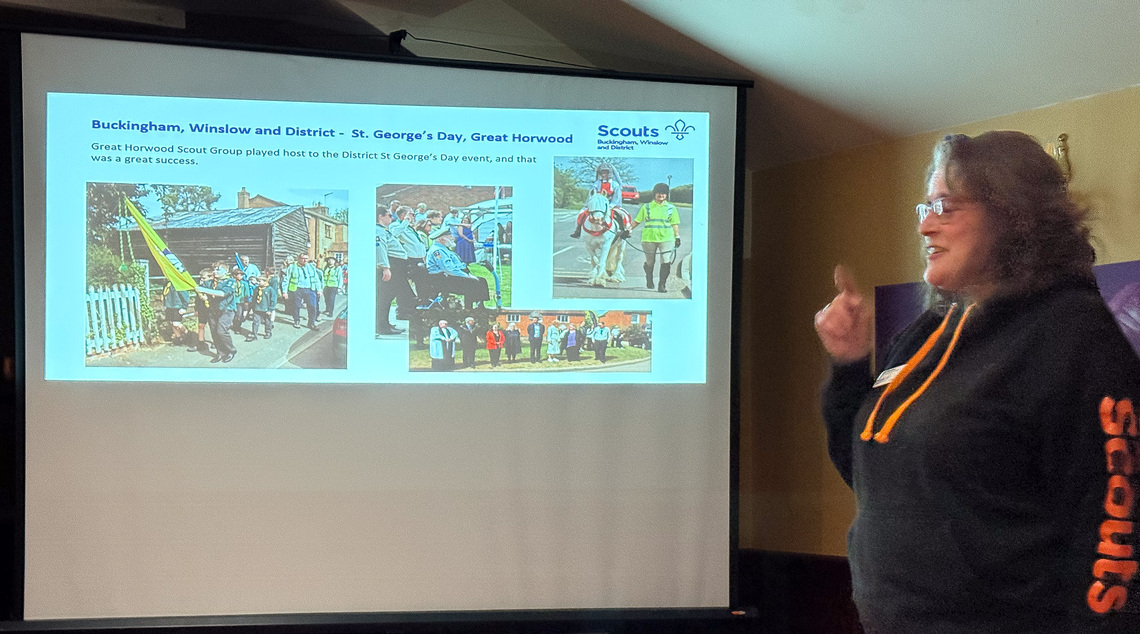 Cate Manning presenting Scouting